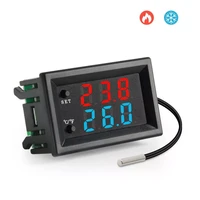 w2809 led digital display temperature controller waterproof ntc sensor 12v thermostat for hatching breeding greenhouse indoor