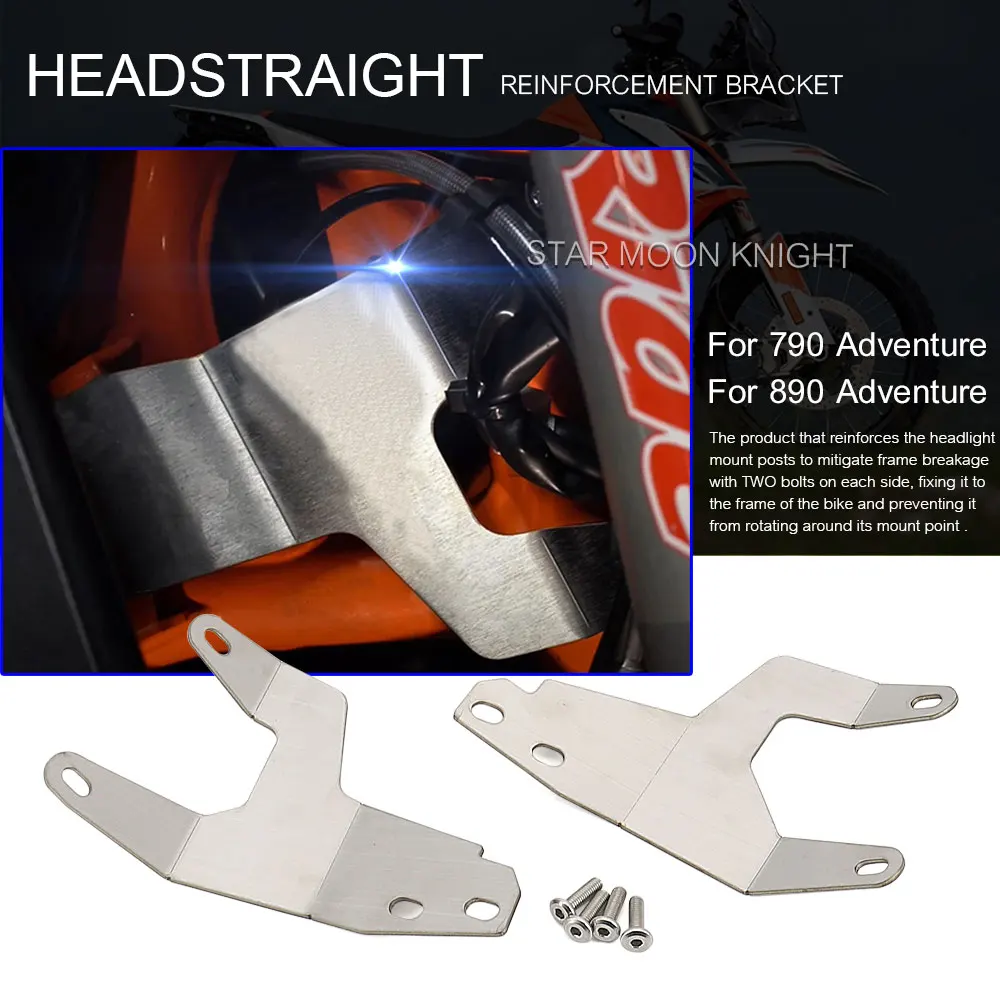 

Motorcycle Accessories Head Straight For 890 Adv 790 Adventure R Rally R Neck Brace HeadStraight Headlight Reinforcement Bracket