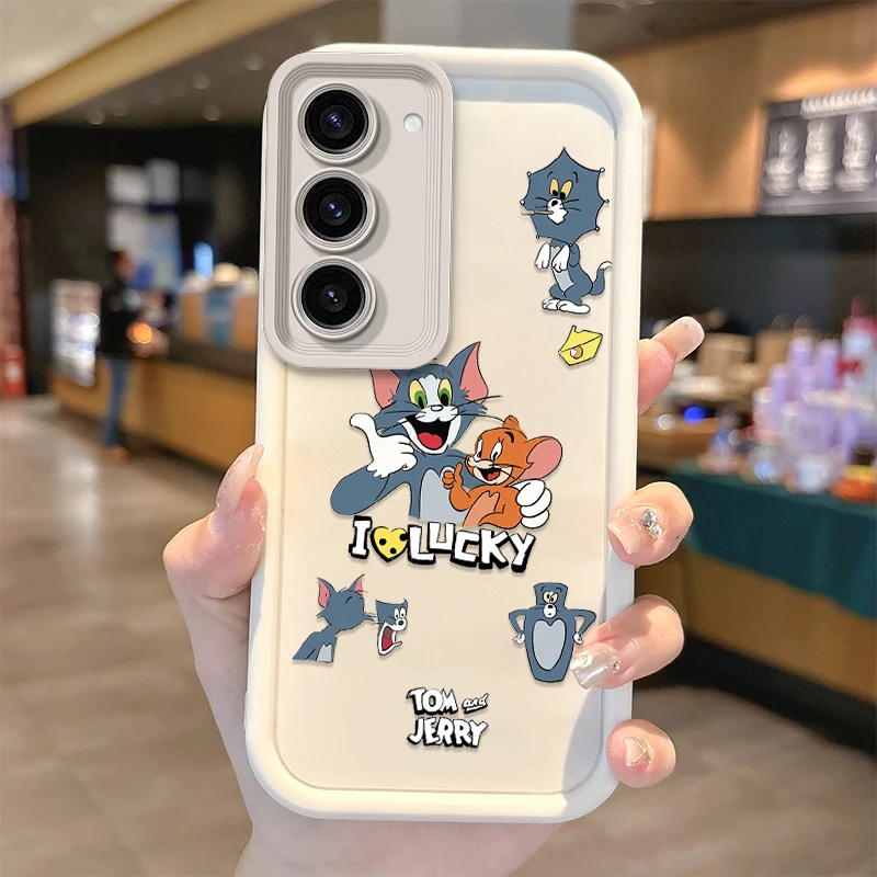 Милый чехол для телефона T-Tom и J-Jerry Samsung Galaxy A35 A34 A33 A32 5G A31 A30 A24 A23 A22 A16 A12 A06 A03 M55