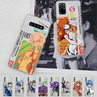 bandai neon genesis evangelion phone case for samsung s20 s10 lite s21 plus for redmi note8 9pro for huawei p20 clear case