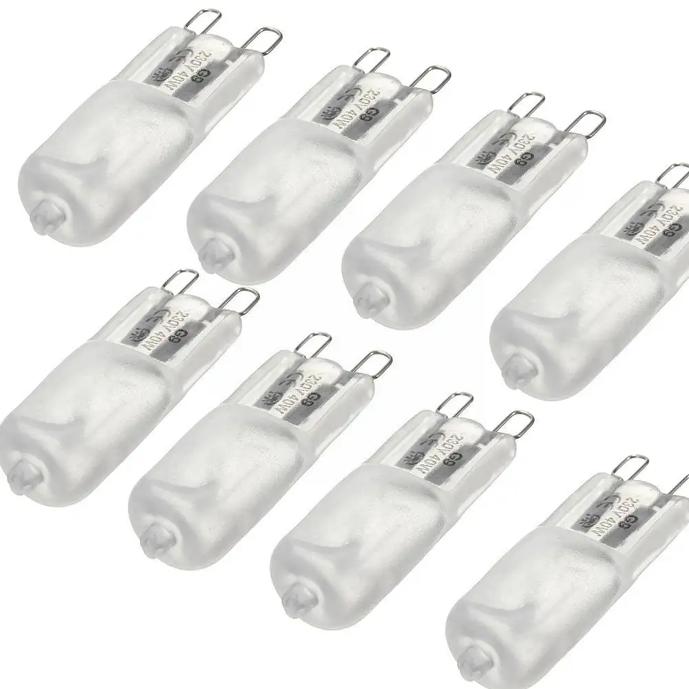 

10 pieces warm white matte G9 2800K-3000K halogen lamp 50.000 Life 40w about hours U4G2