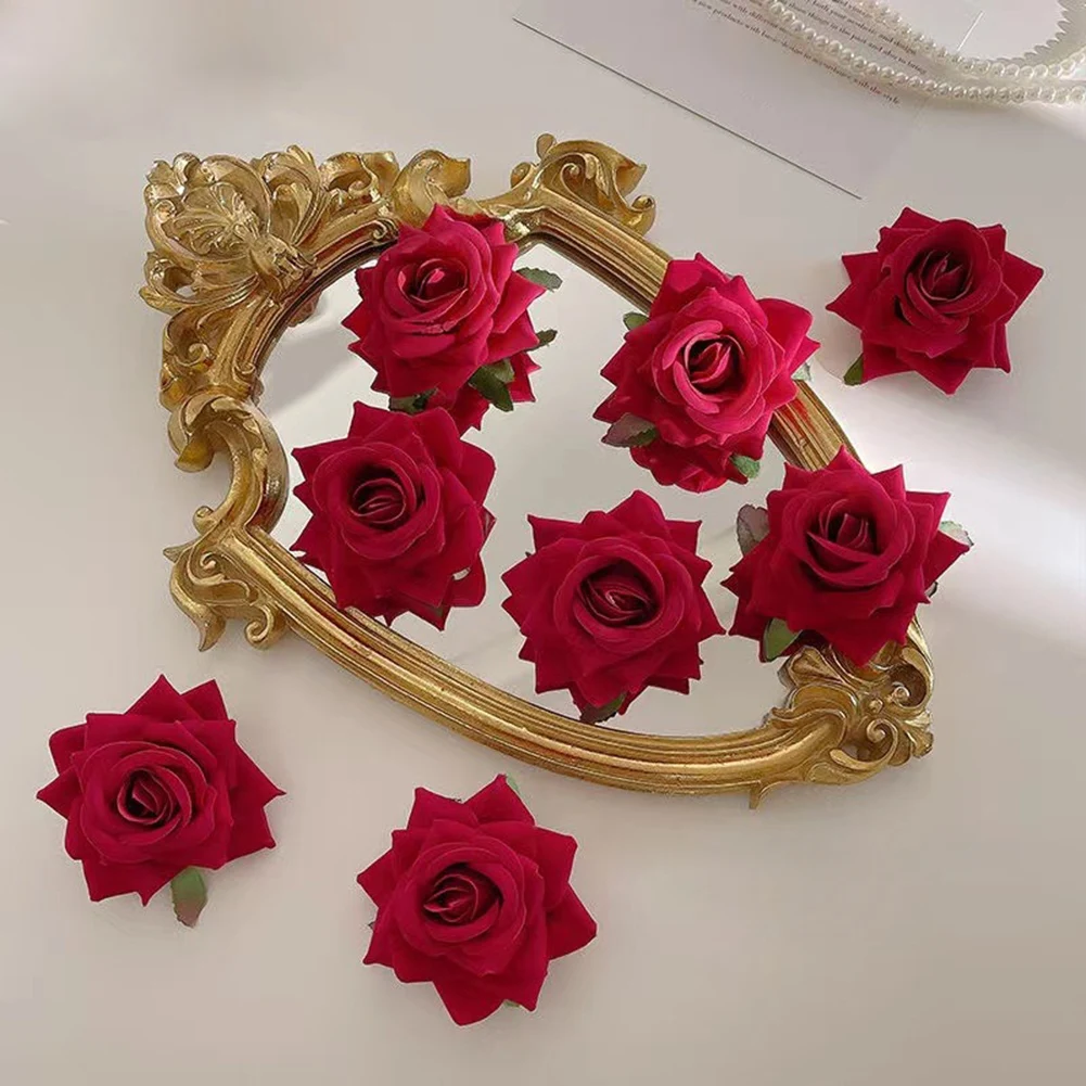 

1Pcs Rose Flower Hairpin Women Brooch Bridal Wedding Party Hair Clips Rose Artificial Flower Hair Accessories Girls Headwear