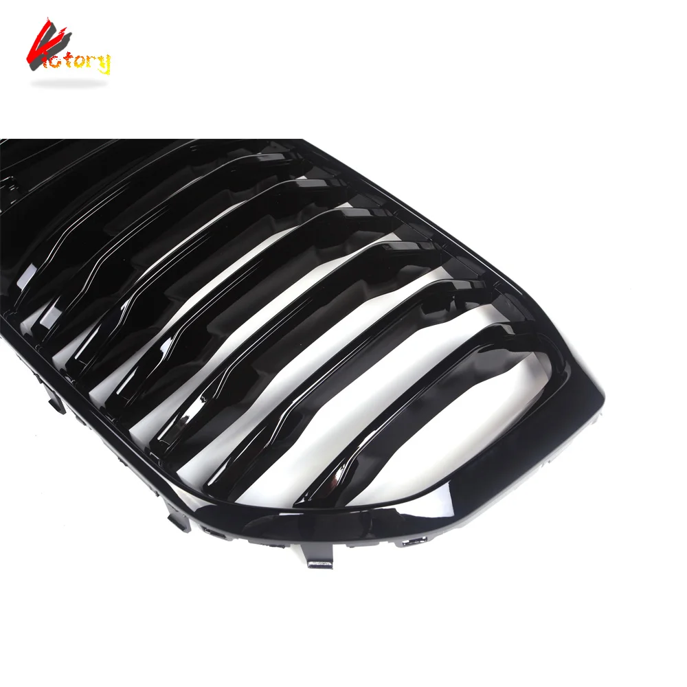 Для BMW X5 G05 Pre-LCI 2019 2020 2021 2022 глянцевая черная гоночная решетка с 1 планкой передняя