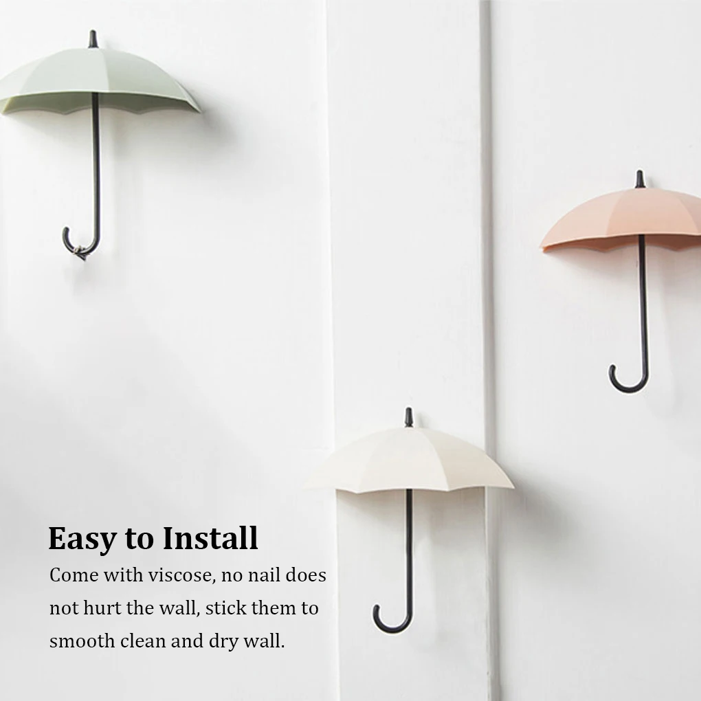 

2/3/5 3PCS Umbrella Hook Lovely Hanging Hooks Hanger Organizer Bedroom Doors
