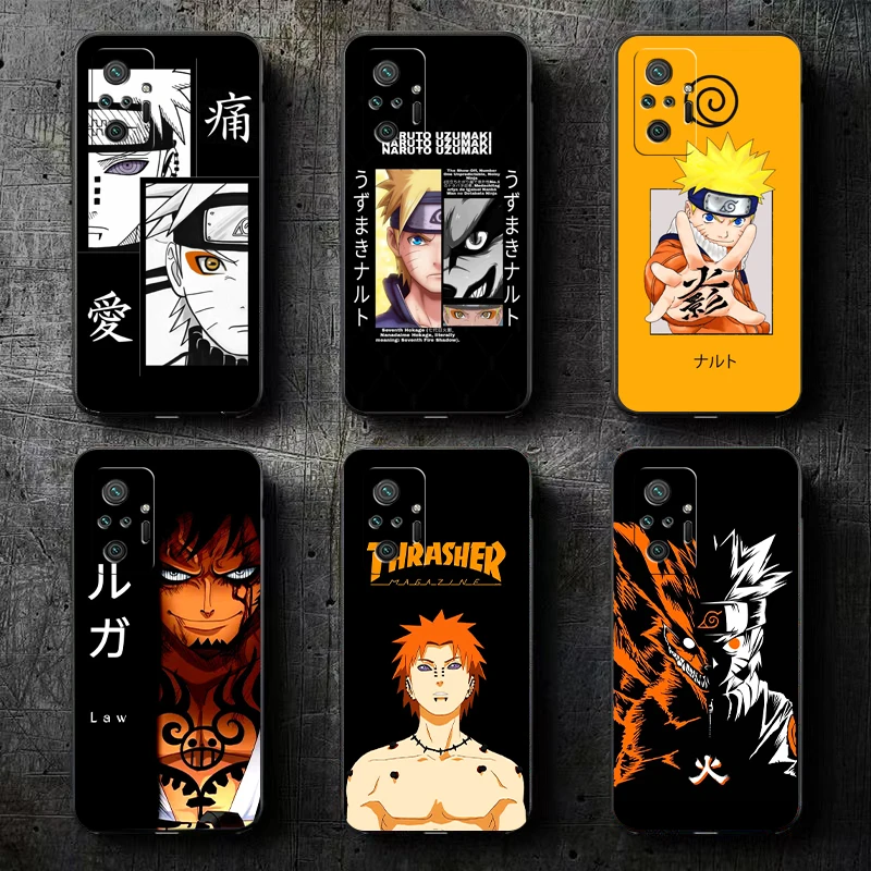 

NARUTO Anime Phone Case For Xiaomi Redmi 7 7A 8 8A 8T 8 2021 9 9T 9A 9C 9S 7 8 9 Pro 5G Black Coque Silicone Cover Back Funda