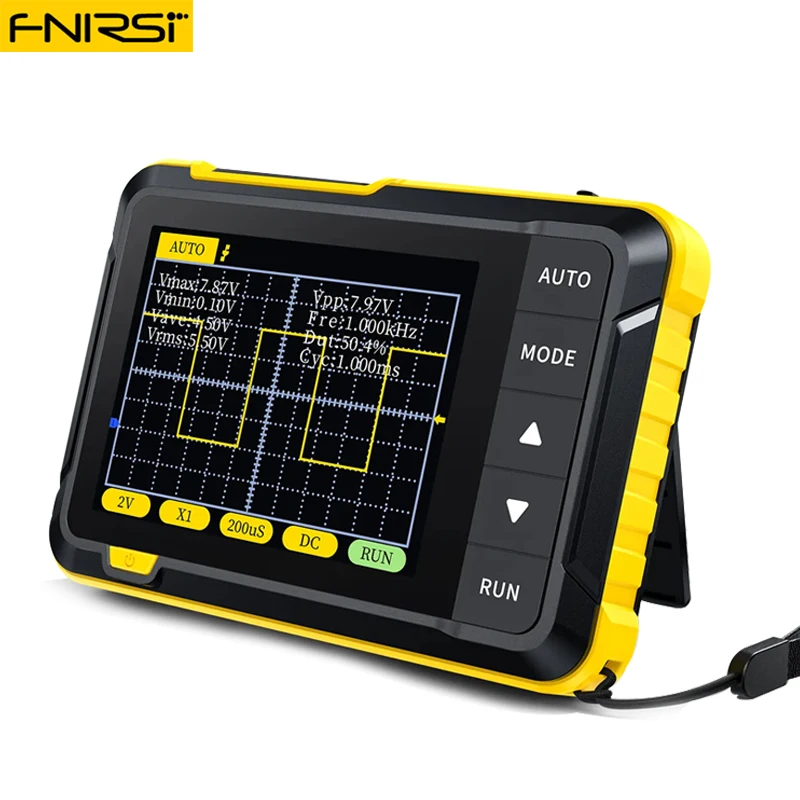 

FNIRSI DSO152 Мини Портативный цифровой осциллограф 200 кГц аналоговая полоса пропускания 2,5 мс/с частота дискретизации в реальном времени 800 VPP PWM выход