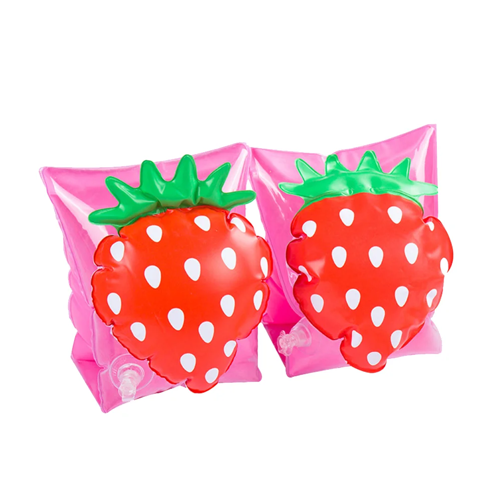 

1 Pair Arm Ring Training Strawberry Safety PVC Inflatable Float Ring for Girls Boys