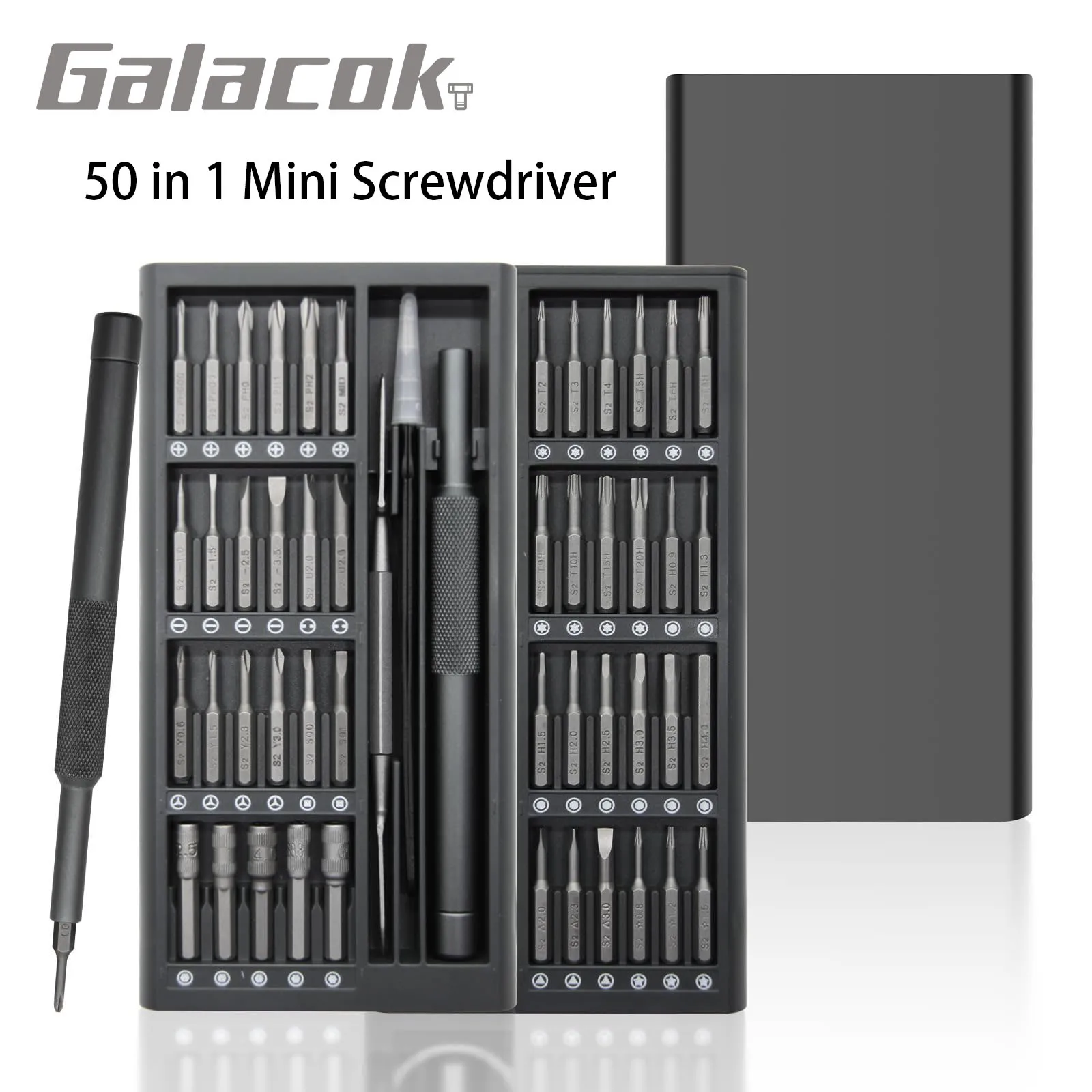 

Набор Прецизионных Отверток Galacok 50-в-1, Мини-магнитный Инструмент Для Ремонта iPhone, Часов, Камеры, Очков