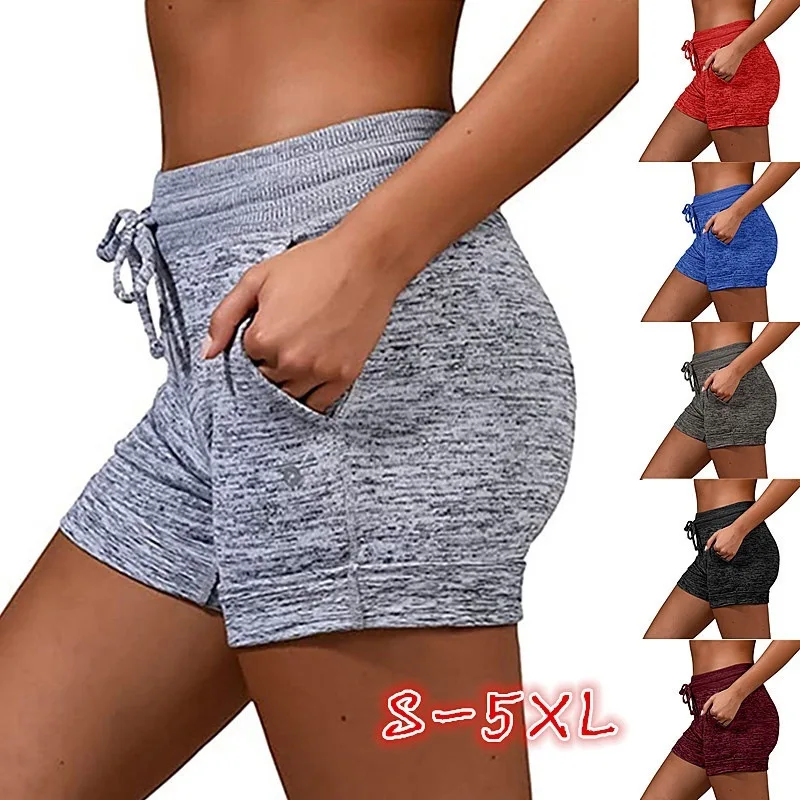

Women Shorts Summer Causal Sexy Drawstring Quick Dry Elastic Sports Fitness Loose Shorts Female Sweatpants Plus Size S-5XL