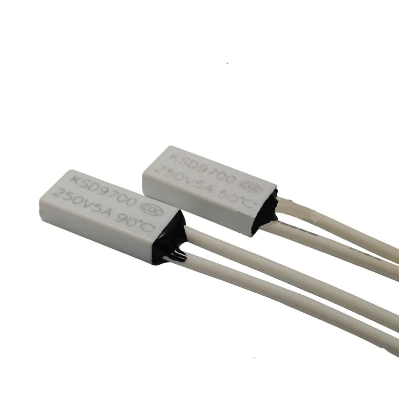 

10 pcs TB05/KSD9700 Small Volume Thermal Protector 140 Degrees ~ 150 Degrees Normally Closed 5A Thermal Switch Thermostat