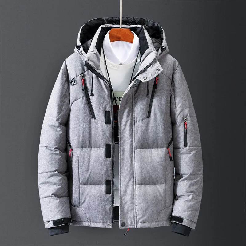New Korean Autumn and Winter Men's Casual Couple Coat Hooded Down Coat Short Fashion Brand Lightweight Warm keeping