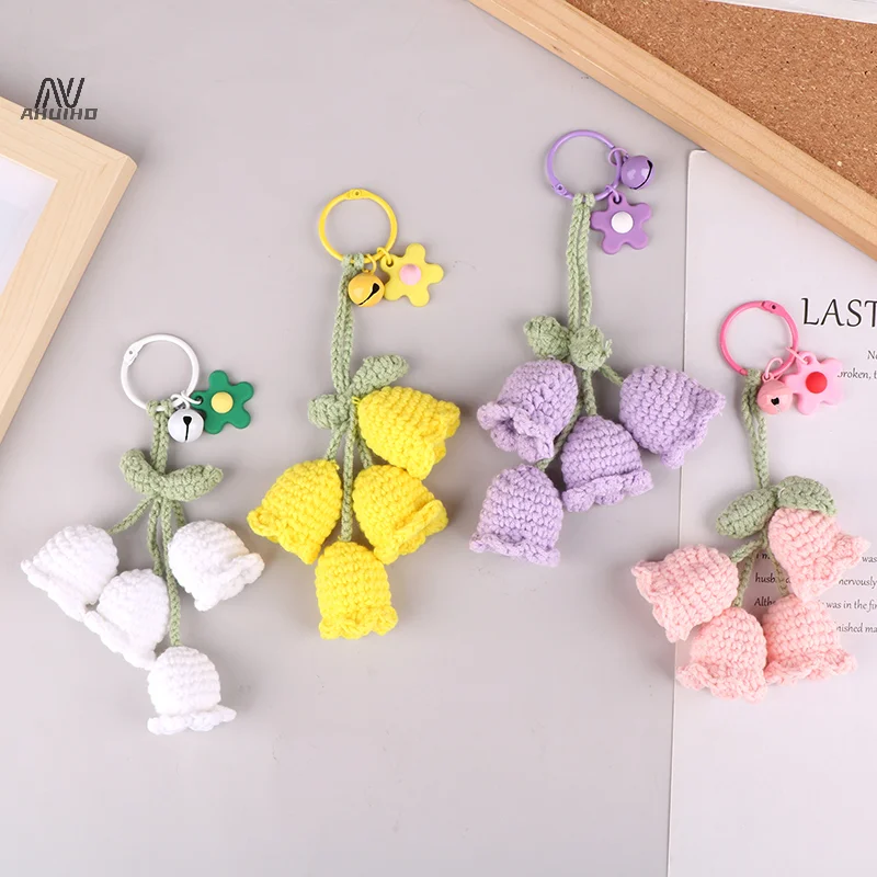 Трикотажный колокольчик Орхидея брикет с колокольчиком вязаный крючком