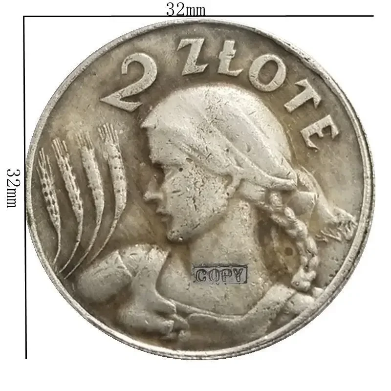 Копия старой металлической монет для польской Варшавской девушки коллекция 1924