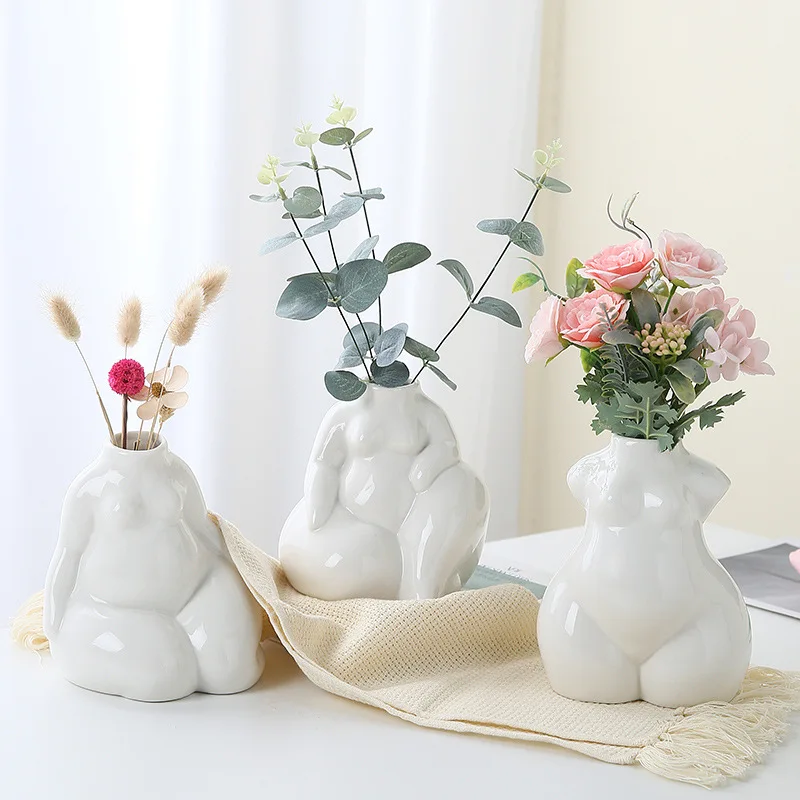 

Modern Minimalist Ceramic Vase Decoration Living Room Flower Arrangement Decoration Crafts Home Accessories Desk Decoration