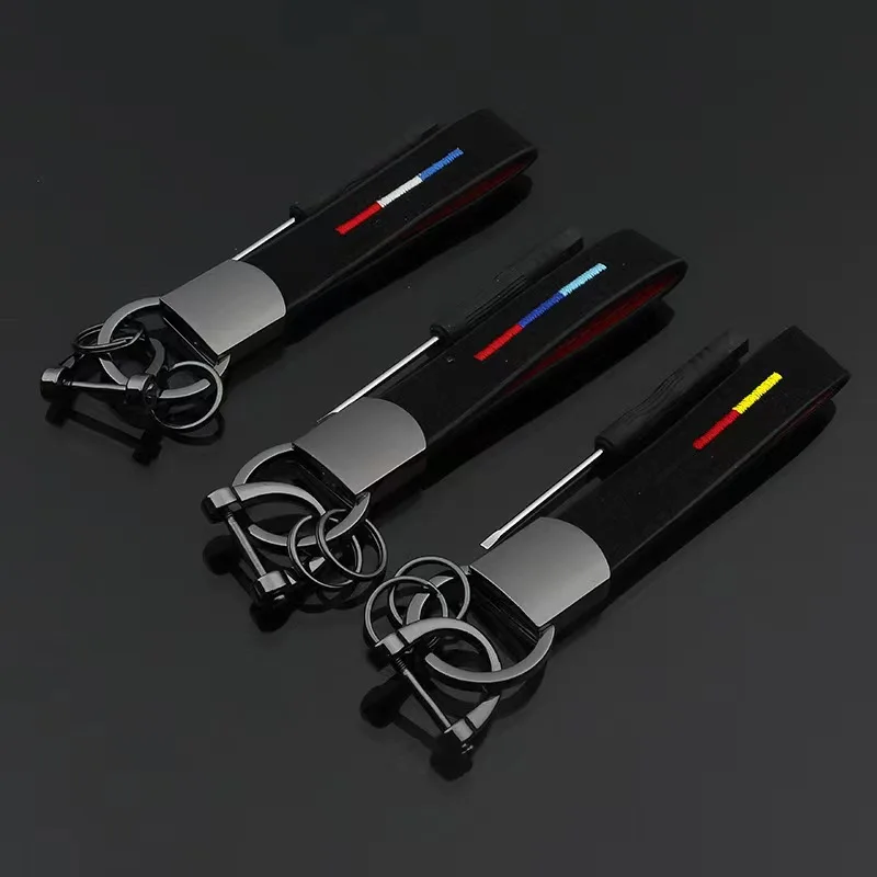 

Luxury Suede Leather Car Key Ring Is Suitable For Any Model Car Accessories Men Women Gifts , Such As Volkswagen Benz Audi BMW