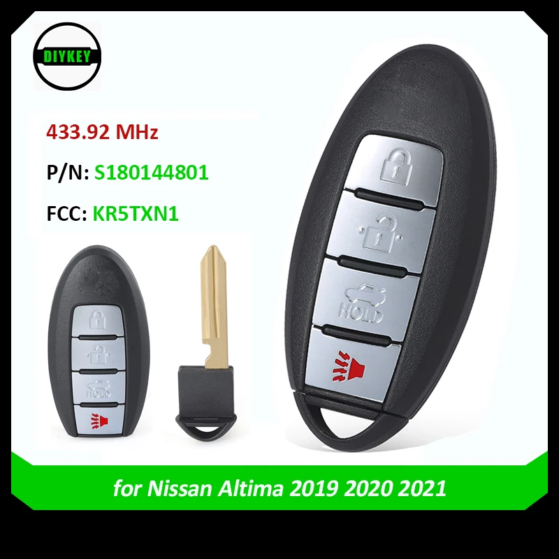 Автомобильный брелок DIYKEY S180144313 для Nissan Murano Pathfinder Titan 2015 2016 2017 2018 дистанционный