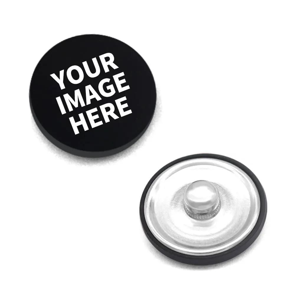 

Custom! Image printing Painted metal snap button 20mm Round Fit 18mm snap jewelry DIY 10pcs/set DZ001