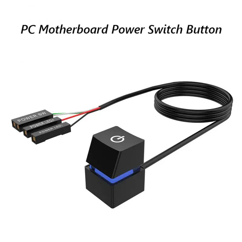 

2M Portable Desktop Computer Switches Extension Cord PC Computer Power On/Off Button Switch Cable For Home Office Internet Bar