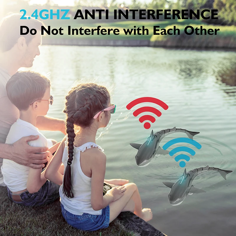 Sinovan Забавный Rc акула КИТ Спрей Вода 2 4 Ghz дистанционное управление