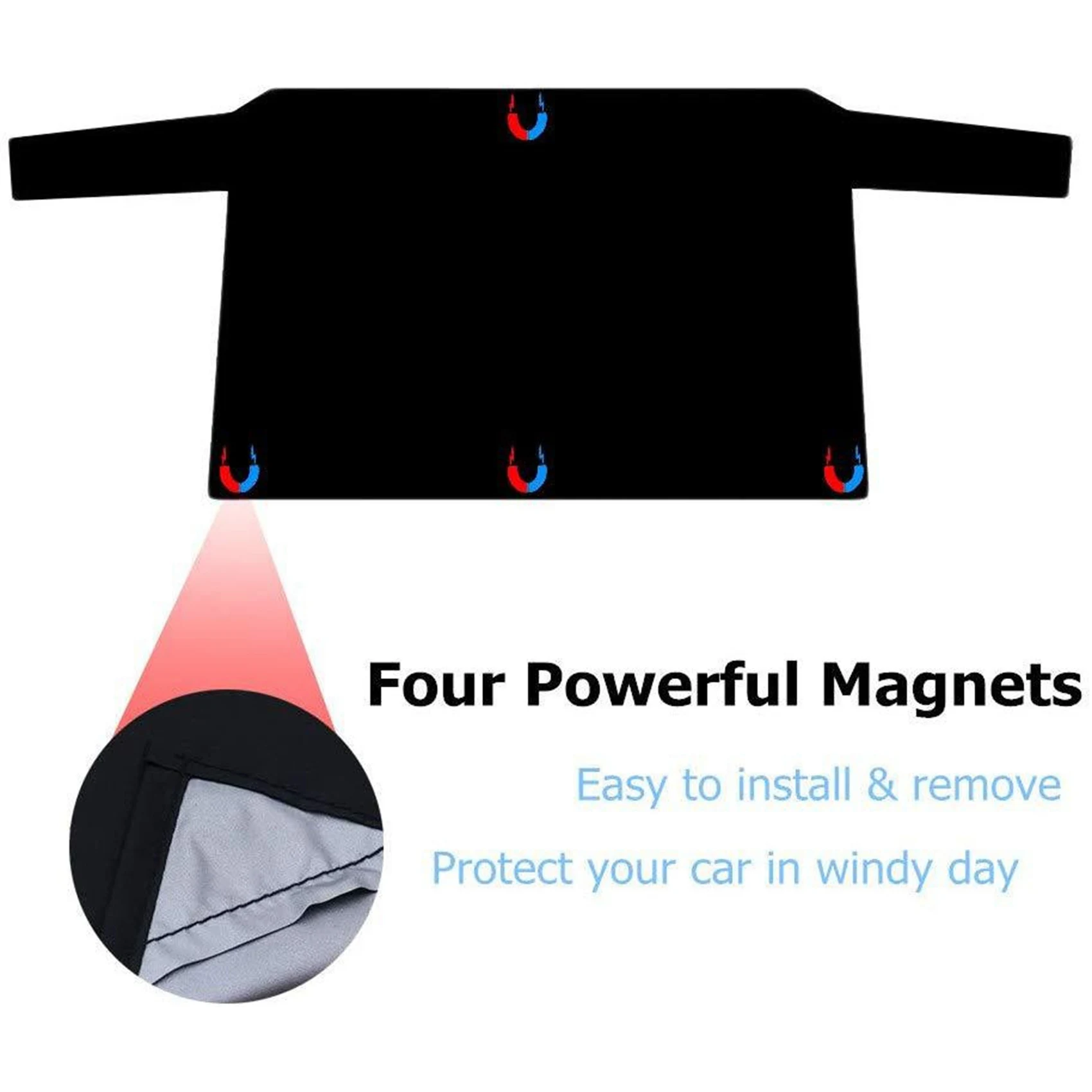Магнитный чехол на заднее лобовое стекло автомобиля защита от замерзания льда