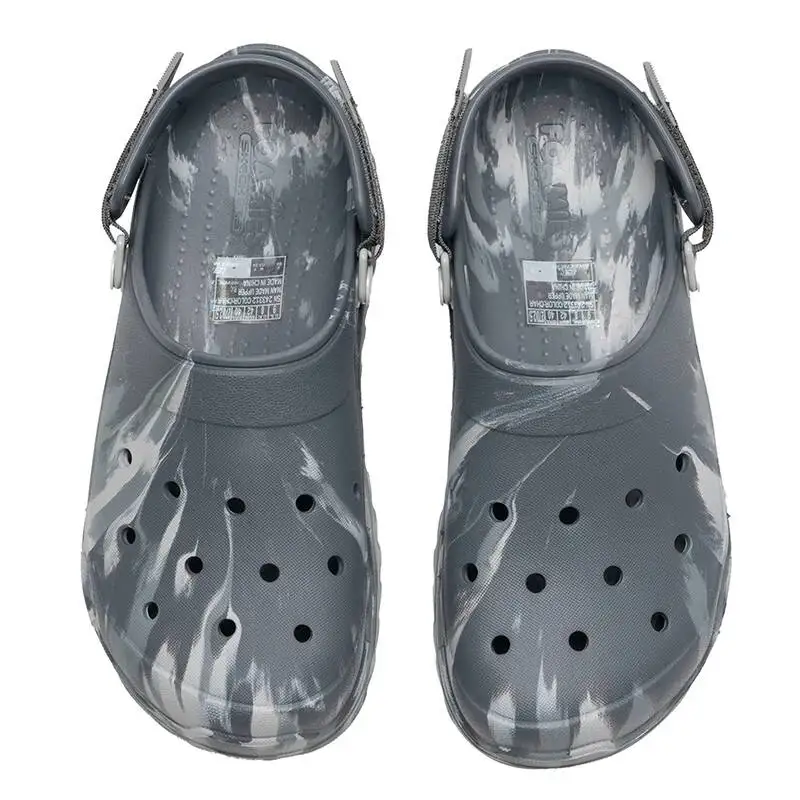 Фото Мужские сабо Skechers 243312-CHAR, камуфляжные, с регулируемым ремешком, сандалии без застежек, для активного отдыха, пляжа и прогулок №3