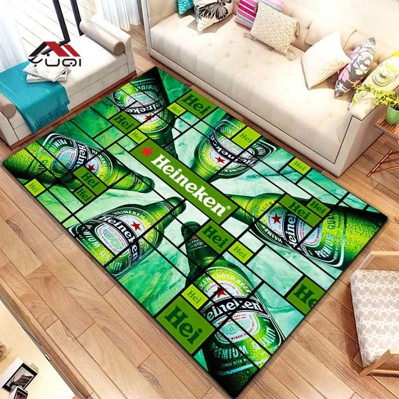 

Коврик с узором H-Heineken для спальни, гостиной, коврик для кухни, напольные коврики, домашний декор, нескользящий напольный коврик, 15 Размеров