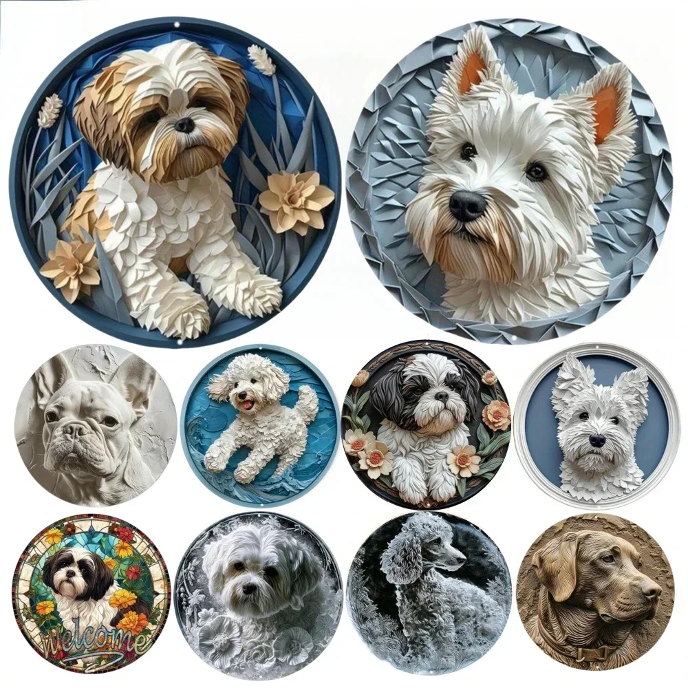 Круглая Металлическая Табличка С Тиснением Милые Декоративные Подвесные