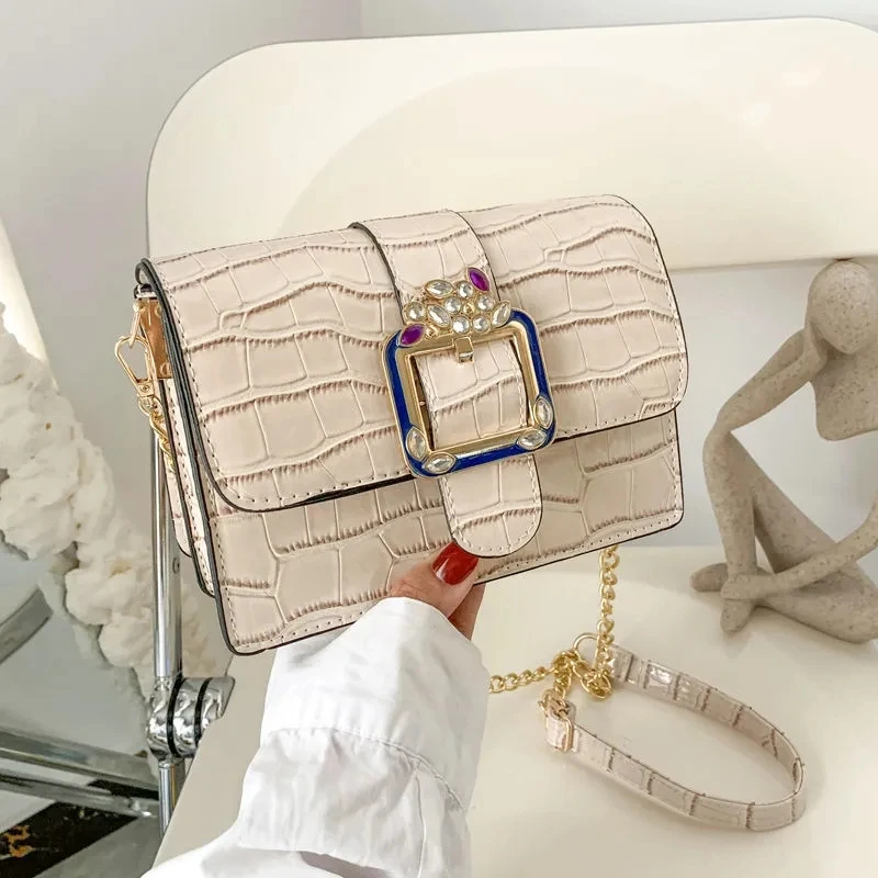 

Flower Lock Fashion Designer PU Leather Bag Two Layers Women's Handbags Fashion Vintage Bags Women Shoulder Crossbody Bag