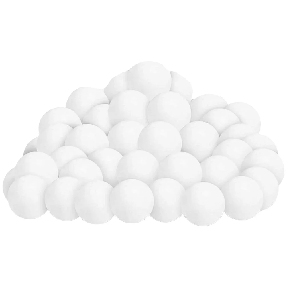 

50Pcs Snowball Toy Party Landscape Props Fake Snowball Model White Balls Decorations
