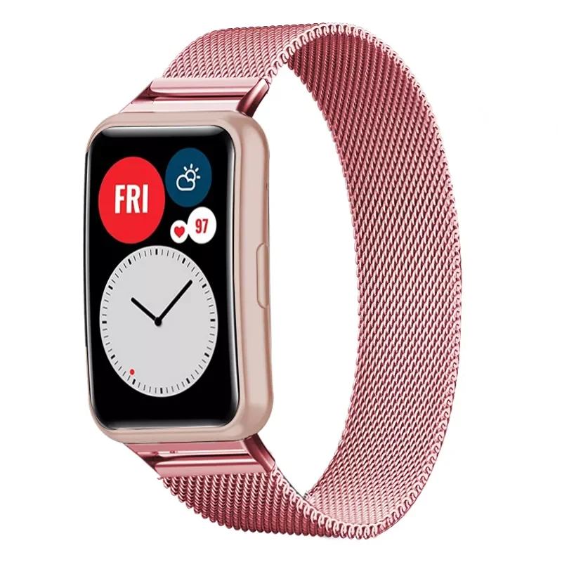 Strap For Huawei Watch FIT band Accessories Magnetic Loop stainless steel metal bracelet Huawei Watch fit 2021 Strap