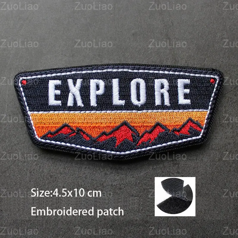 Новая 3D вышитая вездеходная уличная живописная повязка на руку для кемпинга горы