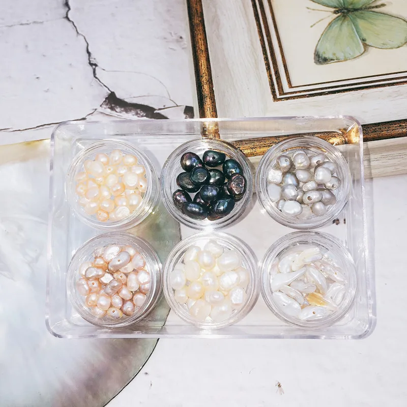 

INS Nail Art Natural Pearl High-quality Multi-color Irregular Symphony with Diamond Three-dimensional Shell