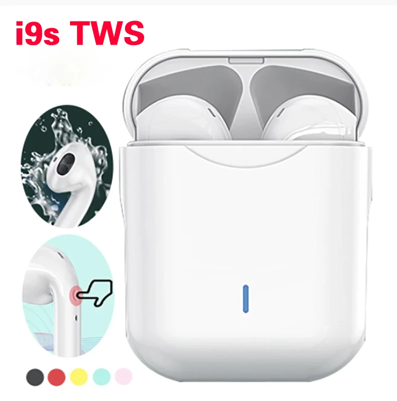 

Беспроводные Bluetooth наушники i9s, новые профессиональные спортивные наушники с зарядным устройством, шумоподавляющие наушники и коробка Ea