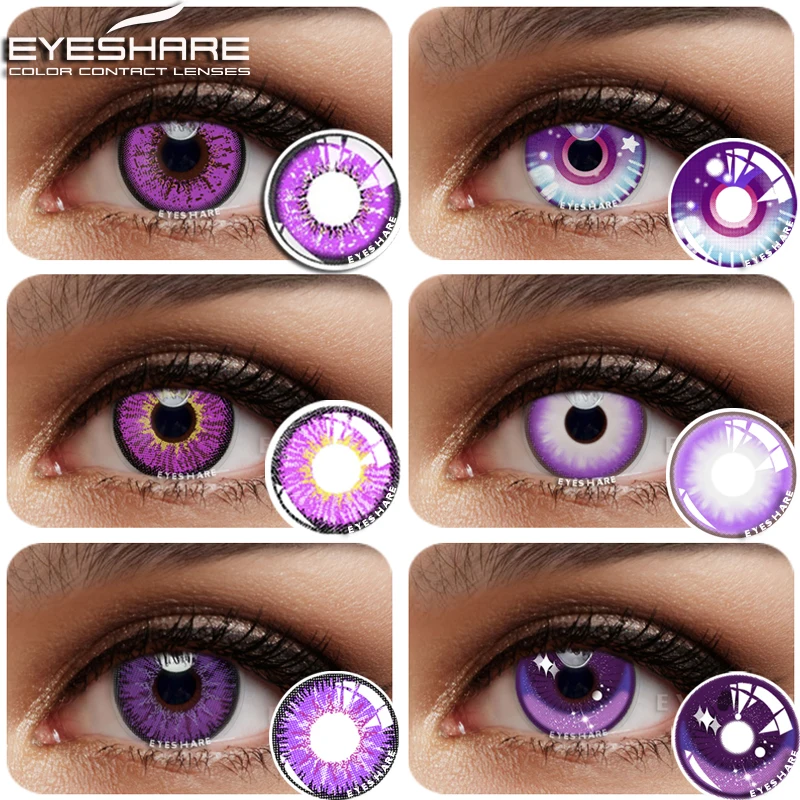 Цветные контактные линзы EYESHARE для костюмированной вечеринки Хэллоуина синие