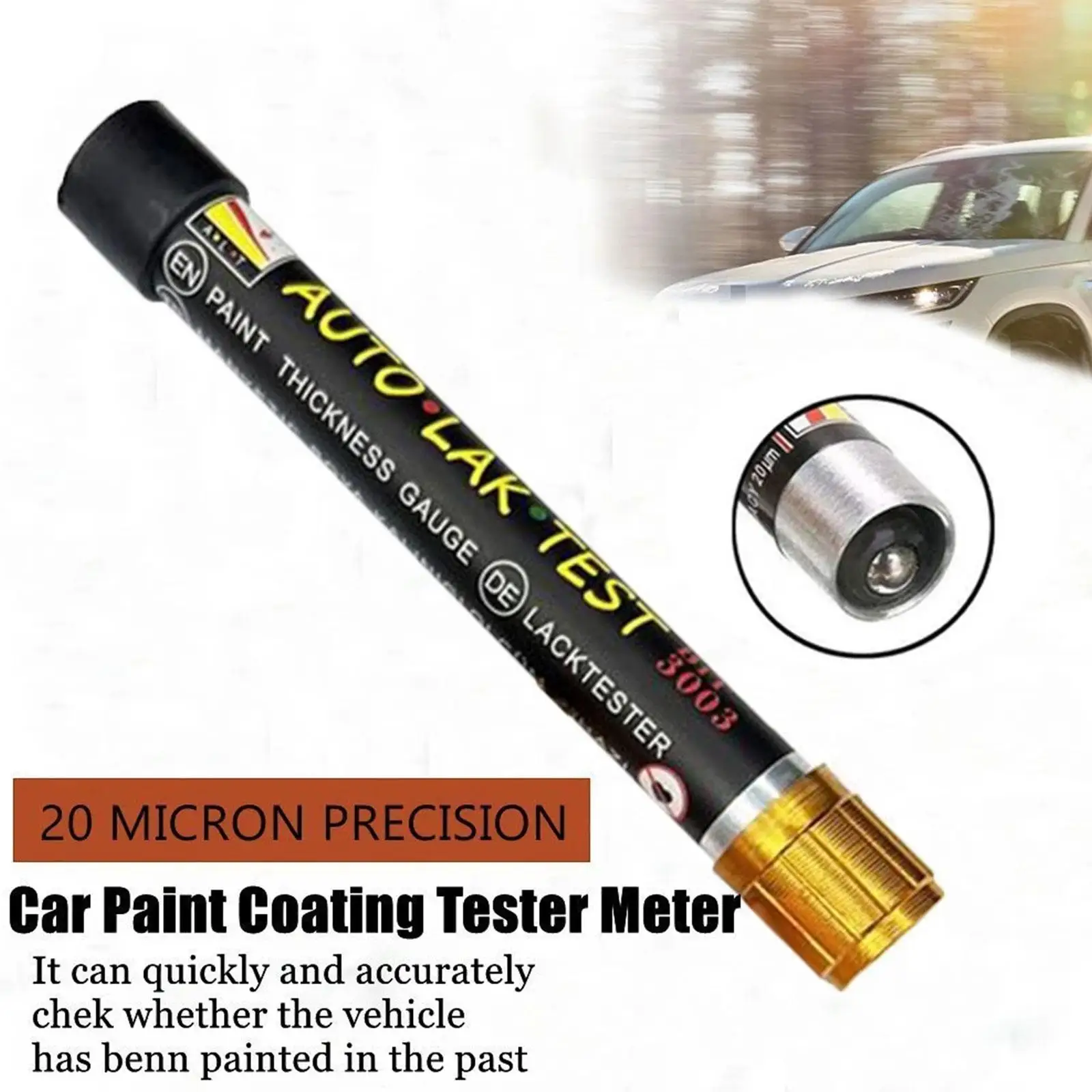 Car Paint Thickness Tester Pen Auto Lak Test Bit Portable Car Paint Coating Tester Meter Thickness Meter Gauge Crash For Car images - 6