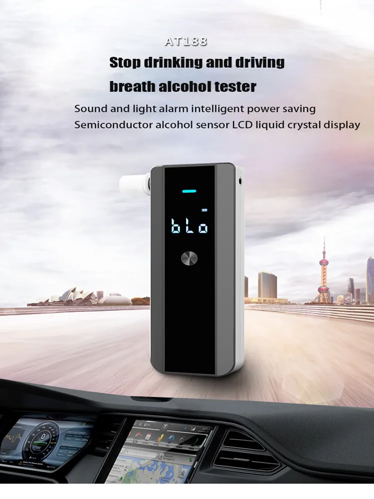 Professional Alcohol Tester Personal Use Alcohol Accurate Measurement Fast Respond Bralizer Breathalyser Device with Digital LCD