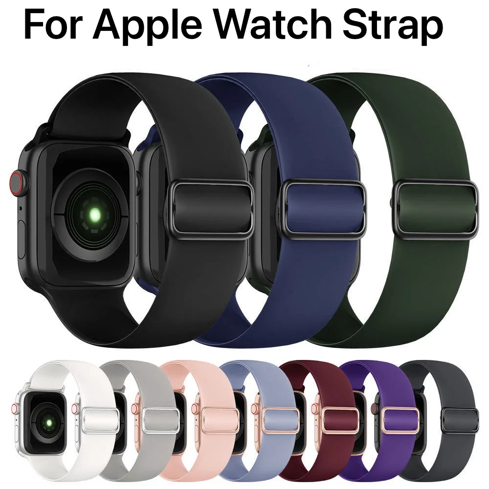 

Soft Silicone Strap For Smart Apple watch Ultra 49mm 8 7 45mm 41mm replacement bracelet strap For iwatch 6 5 3 SE 44mm 42mm 40mm