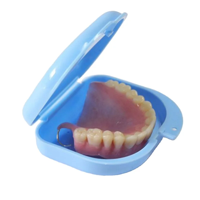 

Various plastic color orthodontic dental denture case denture box retainer case