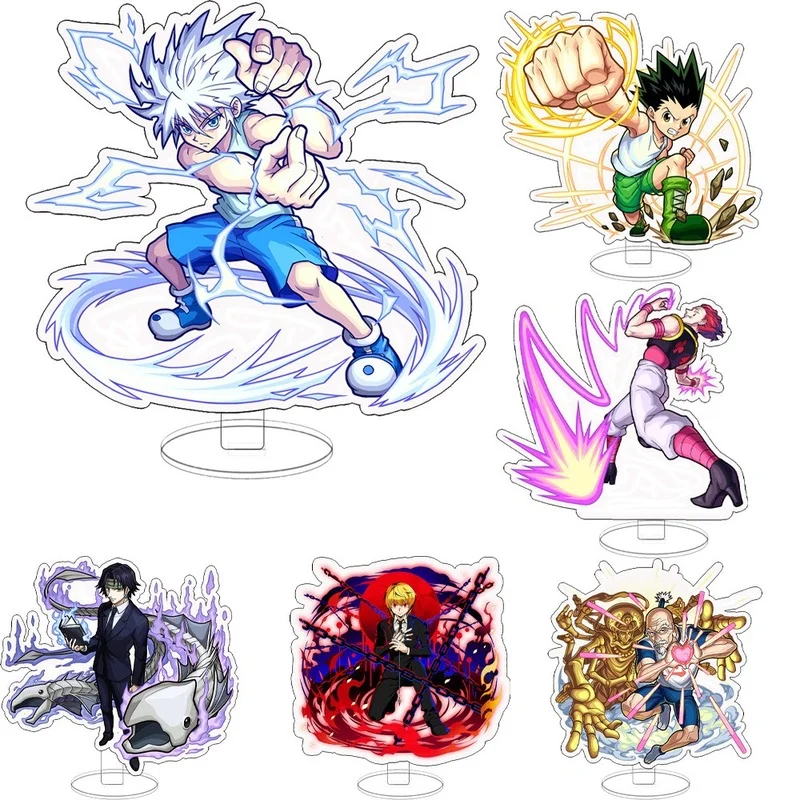 1 шт. мультфильм аниме Hunter X акриловая модель на подставке Gon Freecss Hisoka Killua Zoldyck