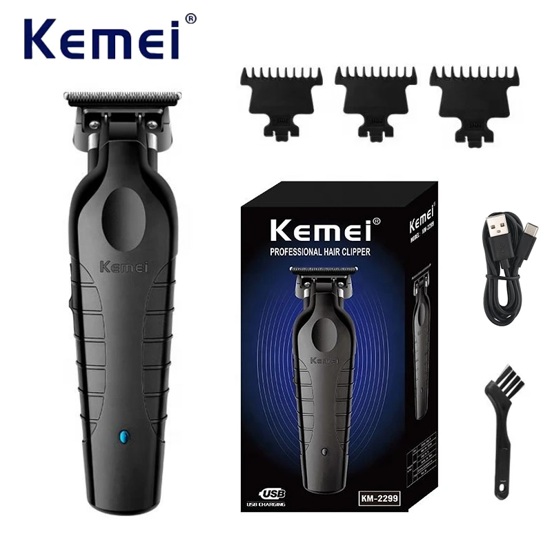 

Kemei Hair Trimmer Professional Hair Clipper Electric Hair Cutting Machine Rechargeable 0mm Barber Clipper for Men KM-2299
