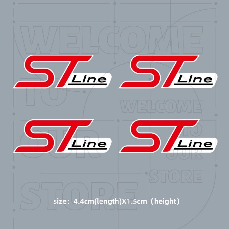 

4 шт. Автомобильный логотип ST Line, эмблема, декор интерьера, наклейки на стеклоочистители автомобиля, наклейки для Ford Focus RS Fiesta Ka Fusion Mondeo Everest