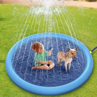 water spray pad inflatable bathtub dog splash sprinkler pad cooling mat swimming pool pvc thickened water spray mat pet products