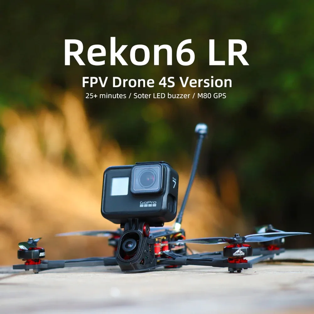 

HGLRC Rekon 6 Mini Long Range Quad Analog Version 4S Caddx Ratel 2 2006 1500KV WITH GPS For RC FPV Quadcopter Freestyle Drone