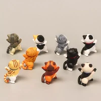 toy cat collection funny mini cats miniatures funny lucky cat creative ornaments dancing cat doll holder cats desk toy
