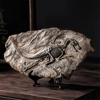 dinosaur fossil figurines desk ornament home decor dinosaur skull resin sculpture decorative craft home decoration accessories