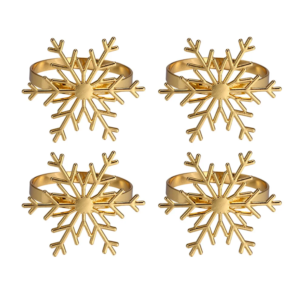 

Napkin Ring Christmas Ringsservietteset Silver Ornament Holderparty Buckles Buckle Decor Dining Banquet 4
