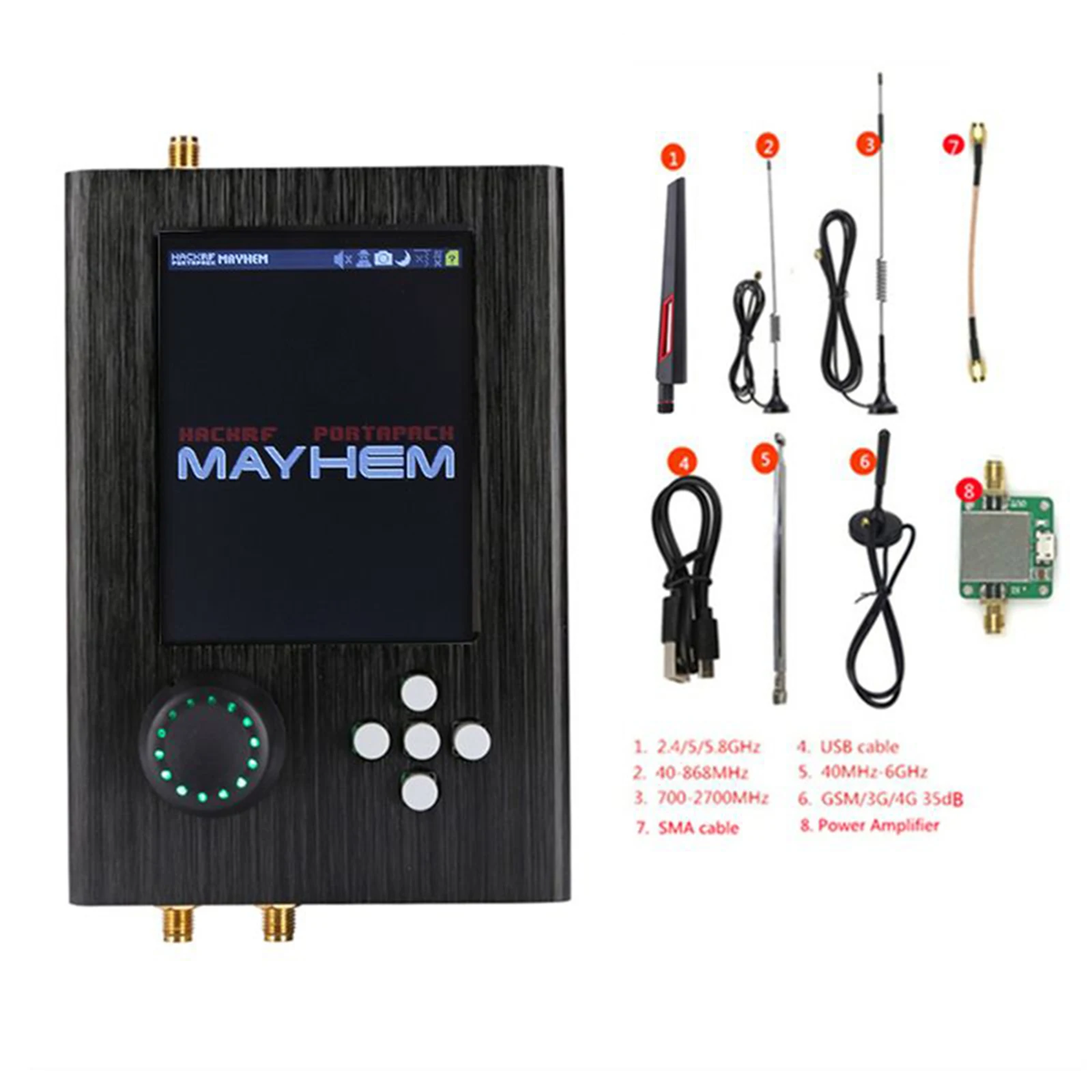 

3,5-дюймовый RGB LCD PortaPack H2 + HackRF One + 5 антенн программно определяемое радио 1 МГц-6 ГГц Tps для мониторинга инструментов Инструменты