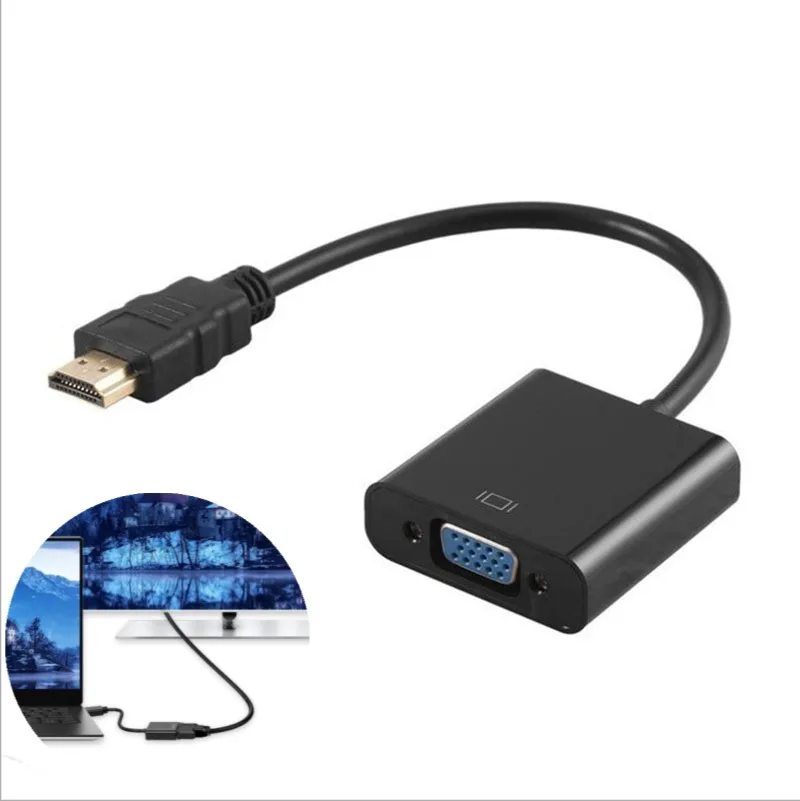 Кабель-переходник HDMI/VGA, 1 шт., 1080p, цифро-аналоговое преобразование, для Xbox, PS4, ПК, ноутбуков, телевизоров, проекторов