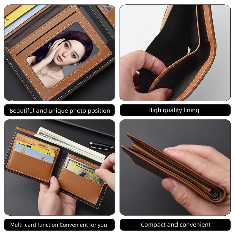 Кожаный деловой кошелек с логотипом автомобиля мужской для монет Perodua Kanchil Kenbala