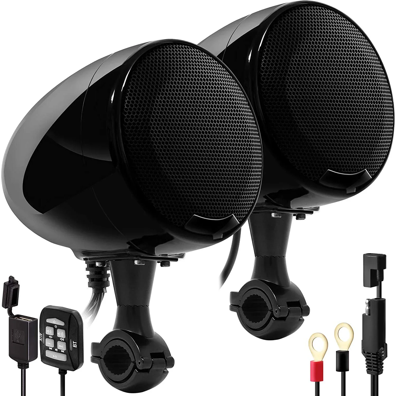 

Aileap SPK400XD 2 канала 4,5 дюйма мотоциклетные Bluetooth колонки 600 Вт усилитель стерео аудио плеер система Поддержка USB AUX MP3